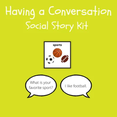 Having a Conversation Social Story Kit kit cover