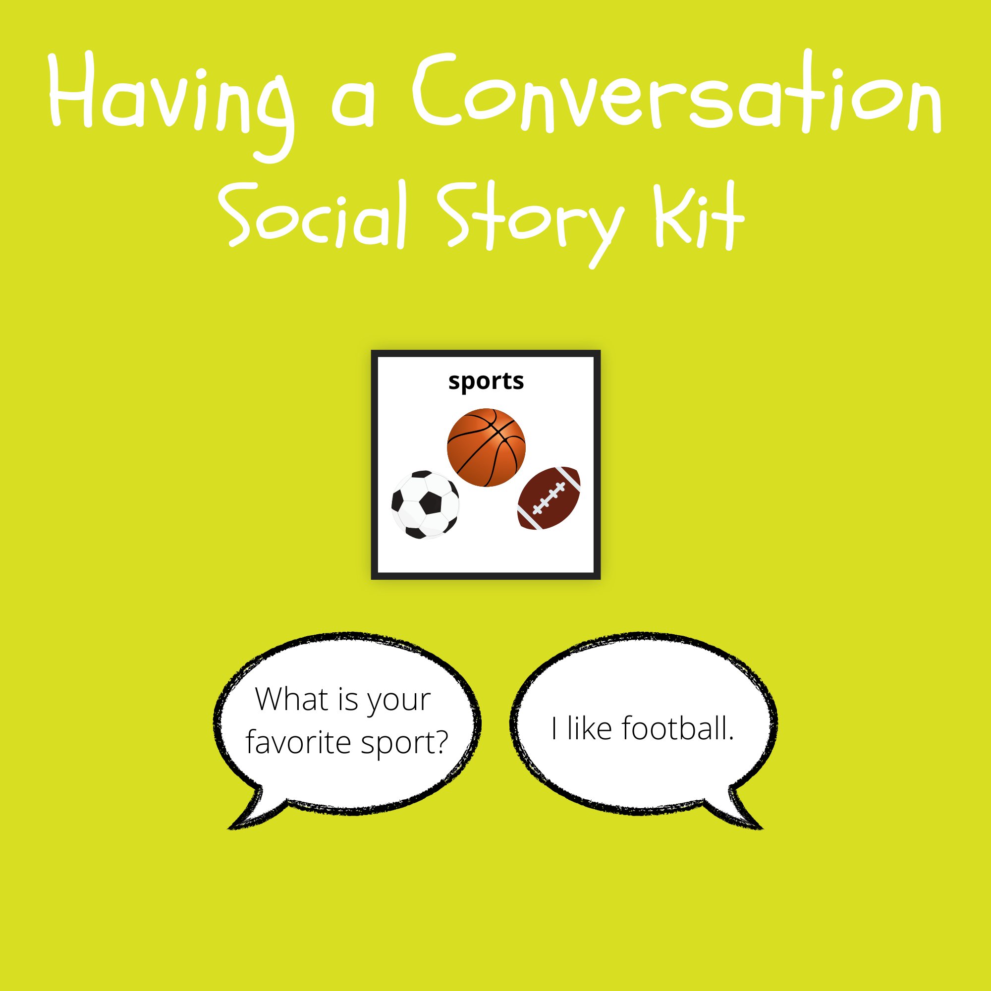 Having a Conversation Social Story Kit kit cover