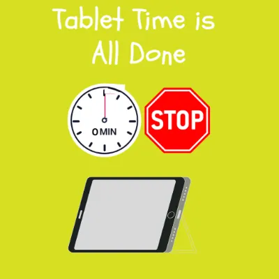 Tablet Time is All Done kit cover